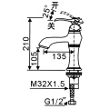 Single-Lever Basin Faucet Wash Basin Tap Brass Gold